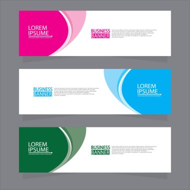 Vektör tasarım web pankartı şablonu. Web Tasarım Elementleri - Başlık Tasarımı. Gri arkaplan üzerine soyut geometrik web afişi şablonu. Modern pankart.