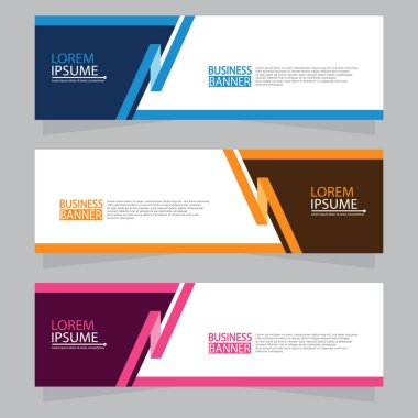 Vektör tasarım web pankartı şablonu. Web Tasarım Elementleri - Başlık Tasarımı. Gri arkaplan üzerine soyut geometrik web afişi şablonu. Modern pankart.