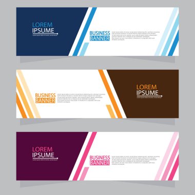 Vektör tasarım web pankartı şablonu. Web Tasarım Elementleri - Başlık Tasarımı. Gri arkaplan üzerine soyut geometrik web afişi şablonu. Modern pankart.