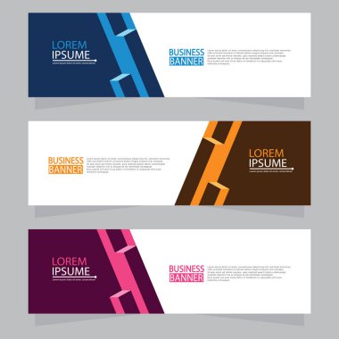 Vektör tasarım web pankartı şablonu. Web Tasarım Elementleri - Başlık Tasarımı. Gri arkaplan üzerine soyut geometrik web afişi şablonu. Modern pankart.