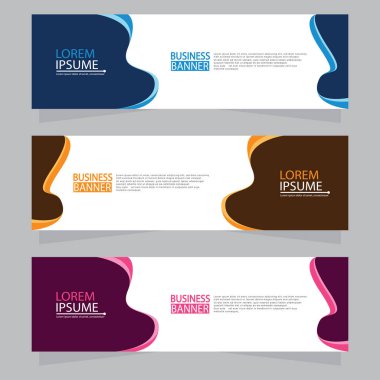 Vektör tasarım web pankartı şablonu. Web Tasarım Elementleri - Başlık Tasarımı. Gri arkaplan üzerine soyut geometrik web afişi şablonu. Modern pankart.