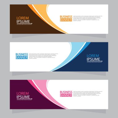 Vektör tasarım web pankartı şablonu. Web Tasarım Elementleri - Başlık Tasarımı. Gri arkaplan üzerine soyut geometrik web afişi şablonu. Modern pankart.