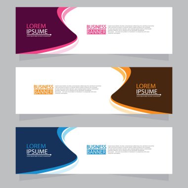 Vektör tasarım web pankartı şablonu. Web Tasarım Elementleri - Başlık Tasarımı. Gri arkaplan üzerine soyut geometrik web afişi şablonu. Modern pankart.