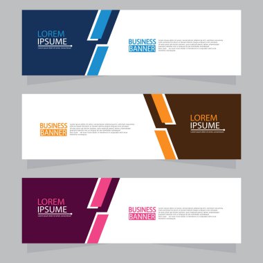Vektör tasarım web pankartı şablonu. Web Tasarım Elementleri - Başlık Tasarımı. Gri arkaplan üzerine soyut geometrik web afişi şablonu. Modern pankart.