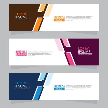 Vektör tasarım web pankartı şablonu. Web Tasarım Elementleri - Başlık Tasarımı. Gri arkaplan üzerine soyut geometrik web afişi şablonu. Modern pankart.