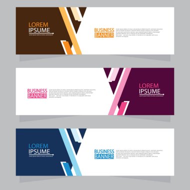 Vektör tasarım web pankartı şablonu. Web Tasarım Elementleri - Başlık Tasarımı. Gri arkaplan üzerine soyut geometrik web afişi şablonu. Modern pankart.