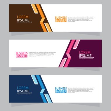 Vektör tasarım web pankartı şablonu. Web Tasarım Elementleri - Başlık Tasarımı. Gri arkaplan üzerine soyut geometrik web afişi şablonu. Modern pankart.