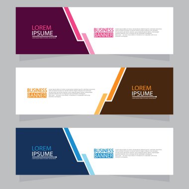 Vektör tasarım web pankartı şablonu. Web Tasarım Elementleri - Başlık Tasarımı. Gri arkaplan üzerine soyut geometrik web afişi şablonu. Modern pankart.