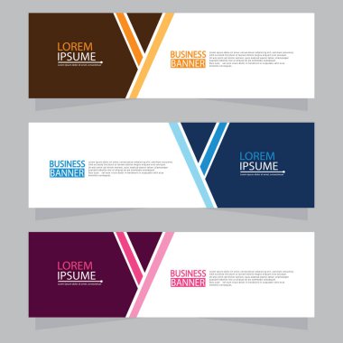 Vektör tasarım web pankartı şablonu. Web Tasarım Elementleri - Başlık Tasarımı. Gri arkaplan üzerine soyut geometrik web afişi şablonu. Modern pankart.