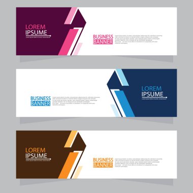 Vektör tasarım web pankartı şablonu. Web Tasarım Elementleri - Başlık Tasarımı. Gri arkaplan üzerine soyut geometrik web afişi şablonu. Modern pankart.