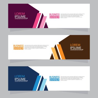 Vektör tasarım web pankartı şablonu. Web Tasarım Elementleri - Başlık Tasarımı. Gri arkaplan üzerine soyut geometrik web afişi şablonu. Modern pankart.