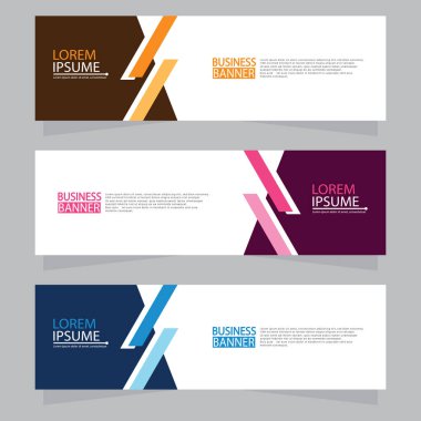 Vektör tasarım web pankartı şablonu. Web Tasarım Elementleri - Başlık Tasarımı. Gri arkaplan üzerine soyut geometrik web afişi şablonu. Modern pankart.