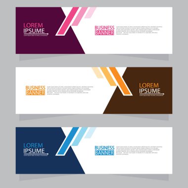 Vektör tasarım web pankartı şablonu. Web Tasarım Elementleri - Başlık Tasarımı. Gri arkaplan üzerine soyut geometrik web afişi şablonu. Modern pankart.