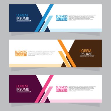 Vektör tasarım web pankartı şablonu. Web Tasarım Elementleri - Başlık Tasarımı. Gri arkaplan üzerine soyut geometrik web afişi şablonu. Modern pankart.