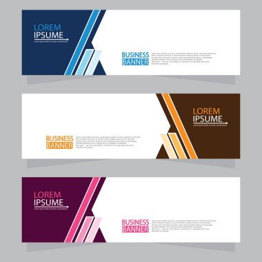 Vektör tasarım web pankartı şablonu. Web Tasarım Elementleri - Başlık Tasarımı. Gri arkaplan üzerine soyut geometrik web afişi şablonu. Modern pankart.