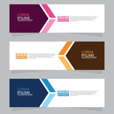 Vektör tasarım web pankartı şablonu. Web Tasarım Elementleri - Başlık Tasarımı. Gri arkaplan üzerine soyut geometrik web afişi şablonu. Modern pankart.