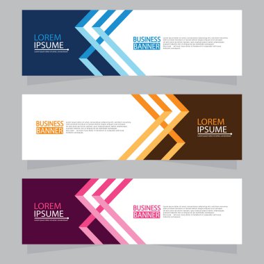 Vektör tasarım web pankartı şablonu. Web Tasarım Elementleri - Başlık Tasarımı. Gri arkaplan üzerine soyut geometrik web afişi şablonu. Modern pankart.