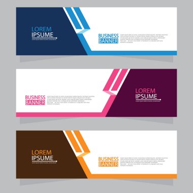 Vektör tasarım web pankartı şablonu. Web Tasarım Elementleri - Başlık Tasarımı. Gri arkaplan üzerine soyut geometrik web afişi şablonu. Modern pankart.