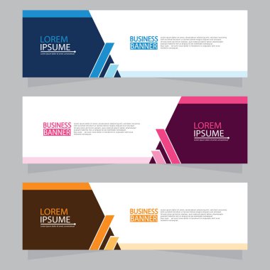 Vektör tasarım web pankartı şablonu. Web Tasarım Elementleri - Başlık Tasarımı. Gri arkaplan üzerine soyut geometrik web afişi şablonu. Modern pankart.