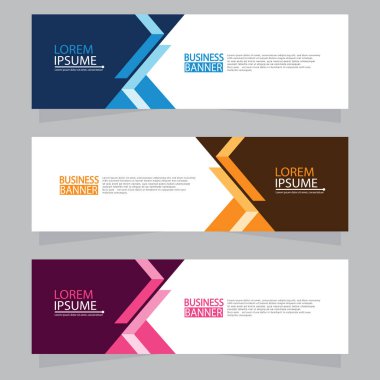 Vektör tasarım web pankartı şablonu. Web Tasarım Elementleri - Başlık Tasarımı. Gri arkaplan üzerine soyut geometrik web afişi şablonu. Modern pankart.