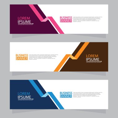 Vektör tasarım web pankartı şablonu. Web Tasarım Elementleri - Başlık Tasarımı. Gri arkaplan üzerine soyut geometrik web afişi şablonu. Modern pankart.