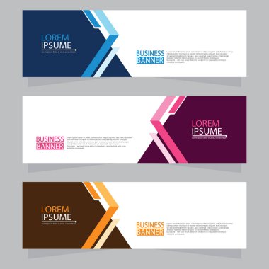 Vektör tasarım web pankartı şablonu. Web Tasarım Elementleri - Başlık Tasarımı. Gri arkaplan üzerine soyut geometrik web afişi şablonu. Modern pankart.