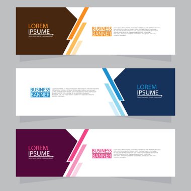 Vektör tasarım web pankartı şablonu. Web Tasarım Elementleri - Başlık Tasarımı. Gri arkaplan üzerine soyut geometrik web afişi şablonu. Modern pankart.