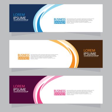 Vektör tasarım web pankartı şablonu. Web Tasarım Elementleri - Başlık Tasarımı. Gri arkaplan üzerine soyut geometrik web afişi şablonu. Modern pankart.