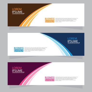 Vektör tasarım web pankartı şablonu. Web Tasarım Elementleri - Başlık Tasarımı. Gri arkaplan üzerine soyut geometrik web afişi şablonu. Modern pankart.