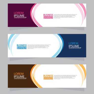 Vektör tasarım web pankartı şablonu. Web Tasarım Elementleri - Başlık Tasarımı. Gri arkaplan üzerine soyut geometrik web afişi şablonu. Modern pankart.