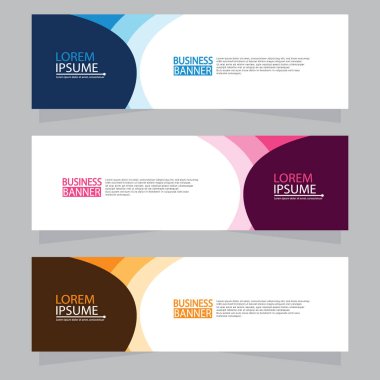 Vektör tasarım web pankartı şablonu. Web Tasarım Elementleri - Başlık Tasarımı. Gri arkaplan üzerine soyut geometrik web afişi şablonu. Modern pankart.