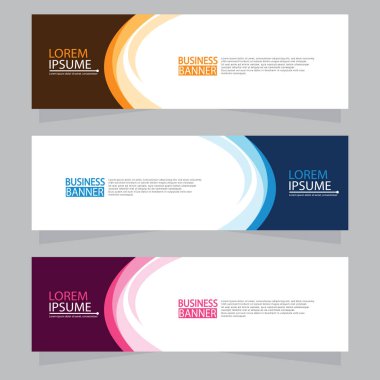 Vektör tasarım web pankartı şablonu. Web Tasarım Elementleri - Başlık Tasarımı. Gri arkaplan üzerine soyut geometrik web afişi şablonu. Modern pankart.