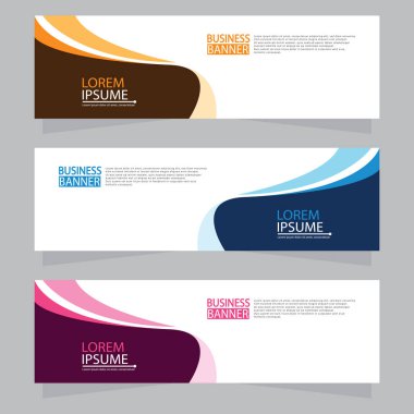 Vektör tasarım web pankartı şablonu. Web Tasarım Elementleri - Başlık Tasarımı. Gri arkaplan üzerine soyut geometrik web afişi şablonu. Modern pankart.