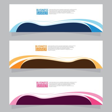 Vektör tasarım web pankartı şablonu. Web Tasarım Elementleri - Başlık Tasarımı. Gri arkaplan üzerine soyut geometrik web afişi şablonu. Modern pankart.