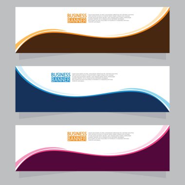 Vektör tasarım web pankartı şablonu. Web Tasarım Elementleri - Başlık Tasarımı. Gri arkaplan üzerine soyut geometrik web afişi şablonu. Modern pankart.