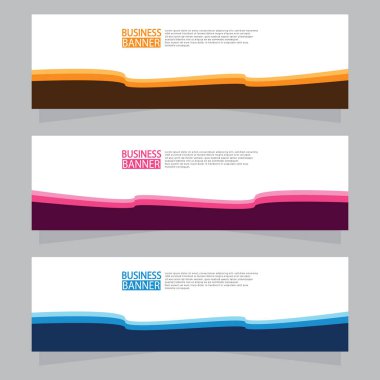 Vektör tasarım web pankartı şablonu. Web Tasarım Elementleri - Başlık Tasarımı. Gri arkaplan üzerine soyut geometrik web afişi şablonu. Modern pankart.