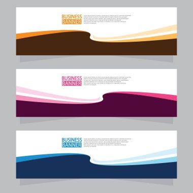 Vektör tasarım web pankartı şablonu. Web Tasarım Elementleri - Başlık Tasarımı. Gri arkaplan üzerine soyut geometrik web afişi şablonu. Modern pankart.