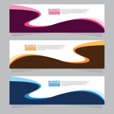 Vektör tasarım web pankartı şablonu. Web Tasarım Elementleri - Başlık Tasarımı. Gri arkaplan üzerine soyut geometrik web afişi şablonu. Modern pankart.