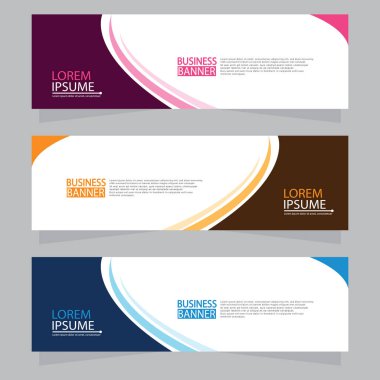 Vektör tasarım web pankartı şablonu. Web Tasarım Elementleri - Başlık Tasarımı. Gri arkaplan üzerine soyut geometrik web afişi şablonu. Modern pankart.