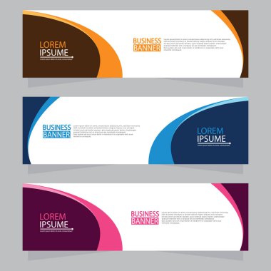 Vektör tasarım web pankartı şablonu. Web Tasarım Elementleri - Başlık Tasarımı. Gri arkaplan üzerine soyut geometrik web afişi şablonu. Modern pankart.