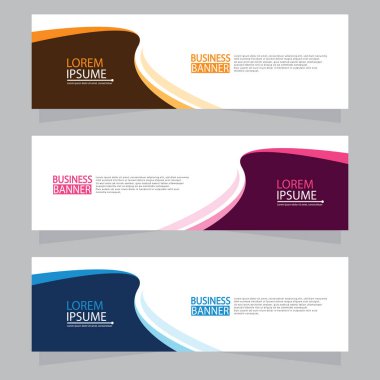 Vektör tasarım web pankartı şablonu. Web Tasarım Elementleri - Başlık Tasarımı. Gri arkaplan üzerine soyut geometrik web afişi şablonu. Modern pankart.