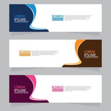 Vektör tasarım web pankartı şablonu. Web Tasarım Elementleri - Başlık Tasarımı. Gri arkaplan üzerine soyut geometrik web afişi şablonu. Modern pankart.