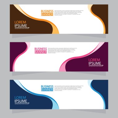 Vektör tasarım web pankartı şablonu. Web Tasarım Elementleri - Başlık Tasarımı. Gri arkaplan üzerine soyut geometrik web afişi şablonu. Modern pankart.