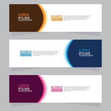 Vektör tasarım web pankartı şablonu. Web Tasarım Elementleri - Başlık Tasarımı. Gri arkaplan üzerine soyut geometrik web afişi şablonu. Modern pankart.