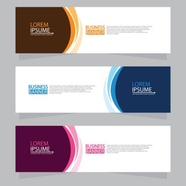 Vektör tasarım web pankartı şablonu. Web Tasarım Elementleri - Başlık Tasarımı. Gri arkaplan üzerine soyut geometrik web afişi şablonu. Modern pankart.