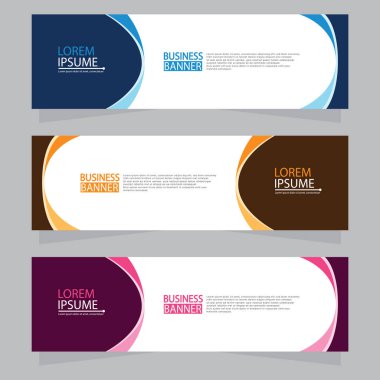 Vektör tasarım web pankartı şablonu. Web Tasarım Elementleri - Başlık Tasarımı. Gri arkaplan üzerine soyut geometrik web afişi şablonu. Modern pankart.