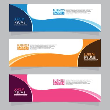 Vektör tasarım web pankartı şablonu. Web Tasarım Elementleri - Başlık Tasarımı. Gri arkaplan üzerine soyut geometrik web afişi şablonu. Modern pankart.