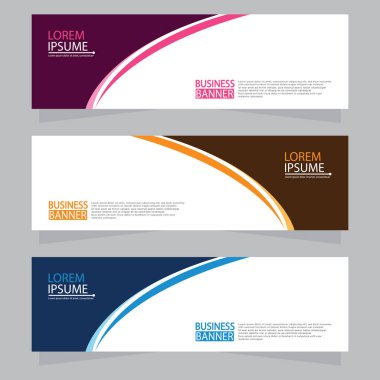 Vektör tasarım web pankartı şablonu. Web Tasarım Elementleri - Başlık Tasarımı. Gri arkaplan üzerine soyut geometrik web afişi şablonu. Modern pankart.