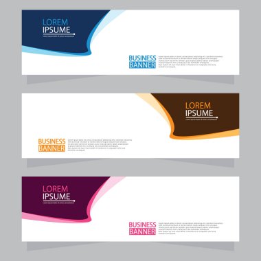 Vektör tasarım web pankartı şablonu. Web Tasarım Elementleri - Başlık Tasarımı. Gri arkaplan üzerine soyut geometrik web afişi şablonu. Modern pankart.