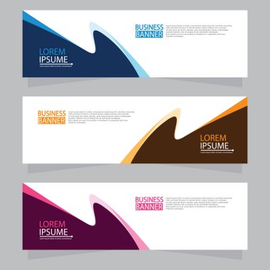 Vektör tasarım web pankartı şablonu. Web Tasarım Elementleri - Başlık Tasarımı. Gri arkaplan üzerine soyut geometrik web afişi şablonu. Modern pankart.